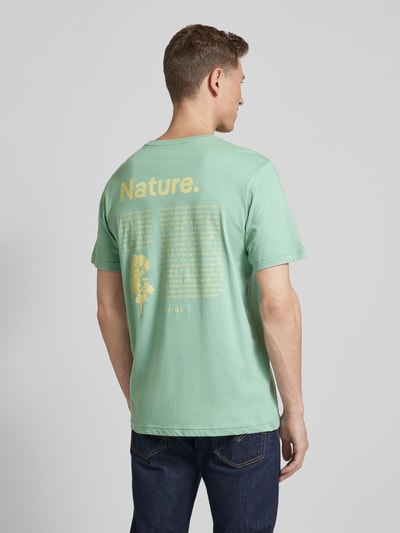 Mazine T-Shirt mit Label-Print Modell 'Stundon' Mint 5