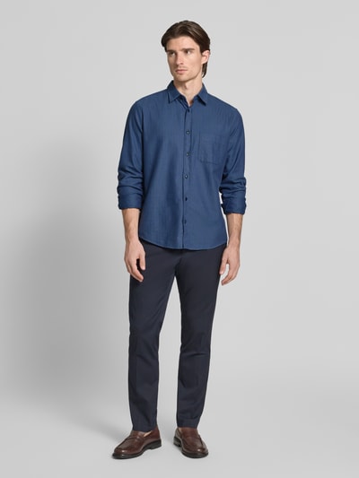 OLYMP Level Five Slim Fit Freizeithemd mit Kentkragen Marine 1