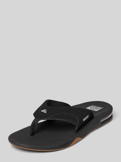 REEF Teenslippers met labeldetails, model 'FANNING' Zwart - 1