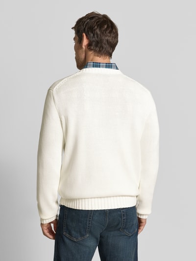 Polo Ralph Lauren Regular Fit Pullover aus reiner Baumwolle Offwhite 5