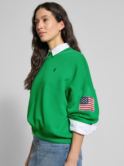 Polo Ralph Lauren Oversized Sweatshirt mit gerippten Abschlüssen Gruen 3