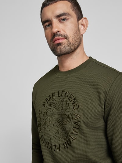 PME Legend Sweatshirt mit Rundhalsausschnitt Oliv 3