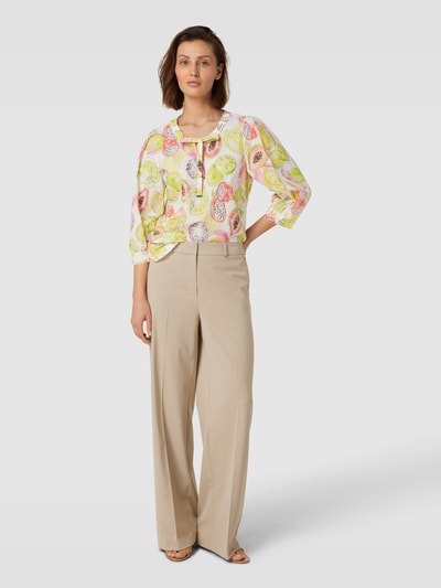 Marc Cain Blouse met all-over motiefprint Geel - 1