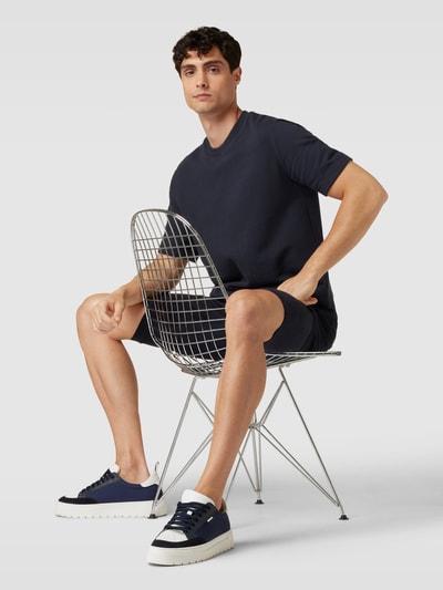 Marc O'Polo T-shirt z bawełny z okrągłym dekoltem Granatowy 1
