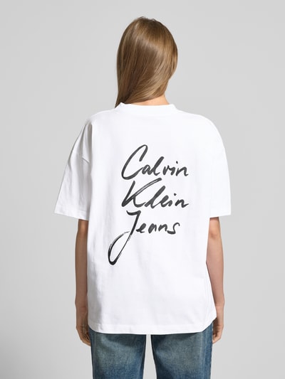 Calvin Klein Jeans T-shirt met labelprint Wit - 5