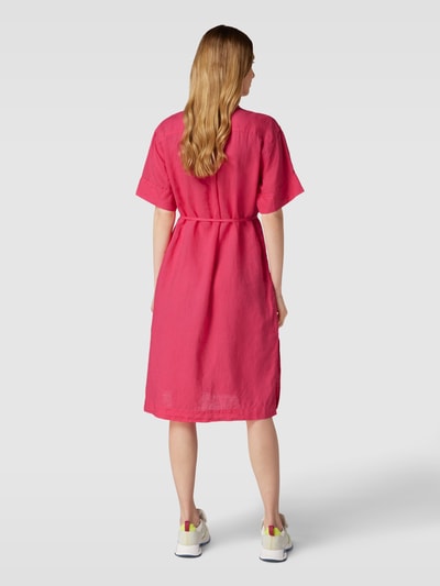 Gant Hemdblusenkleid aus Leinen mit Bindegürtel Pink 5