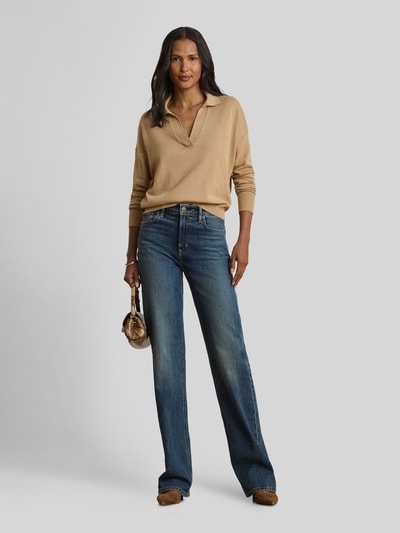 Lauren Ralph Lauren Relaxed Fit Pullover aus Baumwoll-Mix mit Polokragen Camel 1