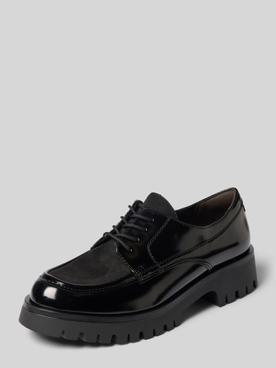Produktfoto, czarne buty sznurowane z nadrukiem z logo marki buty sznurowane mit Label-Print od Tamaris, damskie buty sznurowane