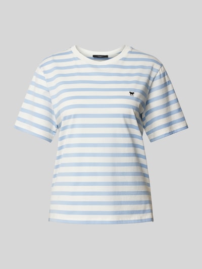 Weekend Max Mara T-Shirt mit Label-Stitching Modell 'SATRAPO' Hellblau 2