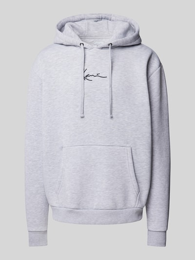 KARL KANI Hoodie met labelstitching Middengrijs gemêleerd - 2