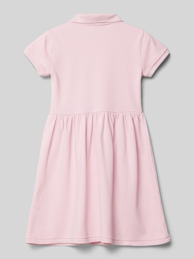 Polo Ralph Lauren Kids Mini-jurk met labelstitching Lichtroze - 3