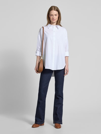 My Essential Wardrobe Boxy fit overhemdblouse met extra brede schouders, model 'Sunna' Wit - 1