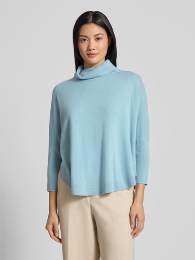 Someday Relaxed Fit Rollkragenpullover aus Woll-Mix Modell 'Tariana' Eisblau 4