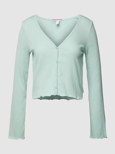 QS by s.Oliver Cardigan in Feinripp-Optik Mint 2