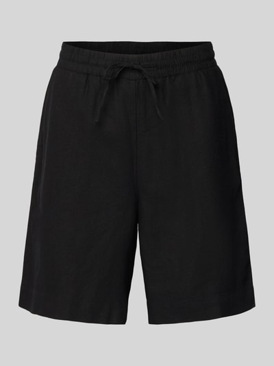 FREE/QUENT Relaxed Fit Leinenbermudas mit Tunnelzug Modell 'Lava' Black 2