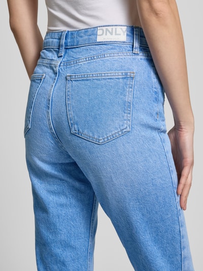 Only Straight Fit Jeans aus Baumwolle mit hoher Taille Modell EMELY' Hellblau 3