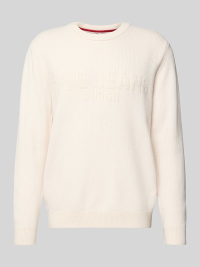 Pepe Jeans Regular fit gebreide pullover van een mix van viscose en katoen, model 'PHINEAS' Offwhite - 2