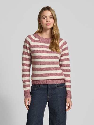 VERO MODA Regular fit pullover met ribboordjes, model 'DOFFY' Roestrood - 4