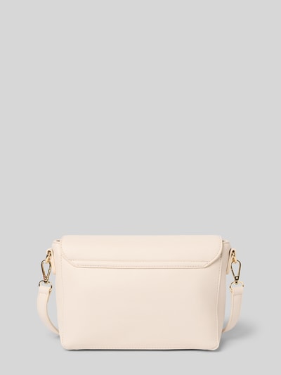 Produktfoto, cremefarbene Handtasche mit Logo-Prägung Modell 'Foxy' von VALENTINO BAGS, feines Strukturmuster, goldfarbene Details, Rückansicht