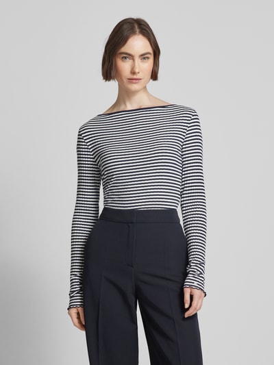 Tommy Hilfiger Longsleeve mit Wellensaum Dunkelblau 4