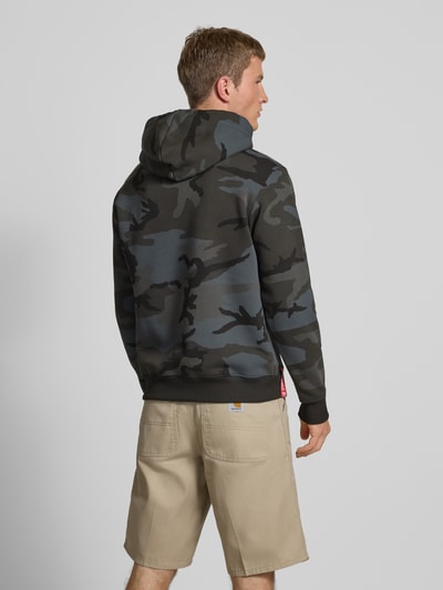 Alpha Industries Hoodie mit Logo-Print und Känguru-Tasche Black 5