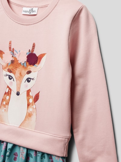 Happy Girls Knielanges Kleid mit Motiv-Print Altrosa 2