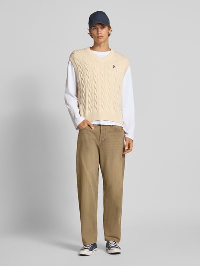 Jack & Jones Baggy Fit Jeans im 5-Pocket-Design Modell 'ALEX' Dunkelbraun 1