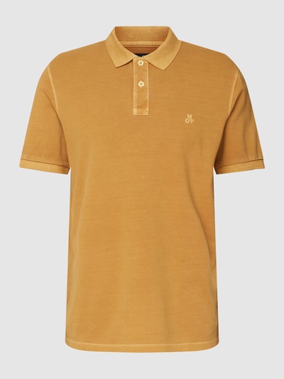 Marc O'Polo Poloshirt mit kurzer Knopfleiste Camel 2