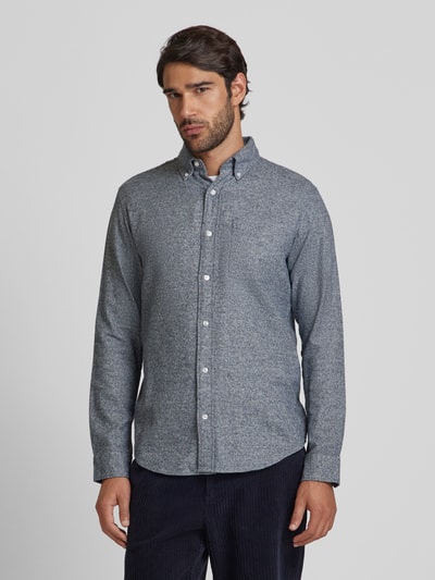 Jack & Jones Premium Slim Fit Freizeithemd Button-Down-Kragen Modell 'BLUNORRIS' Marine 4