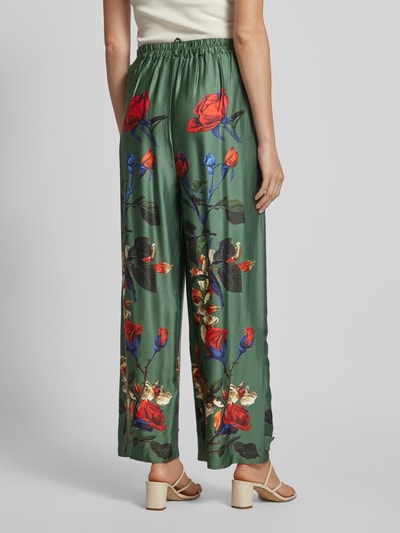 miss goodlife Wide leg stoffen broek met bandplooien Donkergroen - 5