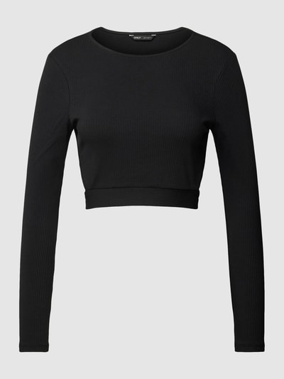 Only Cropped Longsleeve mit Rundhalsausschnitt Modell 'NIKITA' Black 2