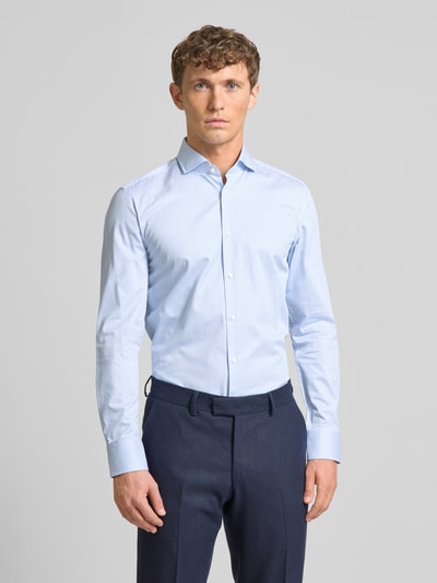 BOSS Koszula biznesowa o kroju slim fit z kołnierzykiem typu cutaway model ‘Hank’ Błękitny 4