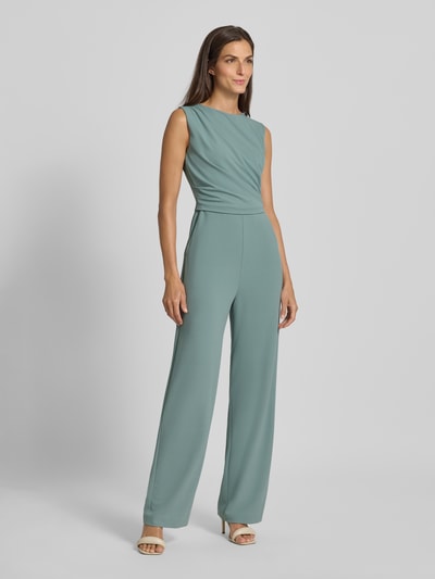 Swing Jumpsuit mit Rundhalsausschnitt und Raffungen Lind 1
