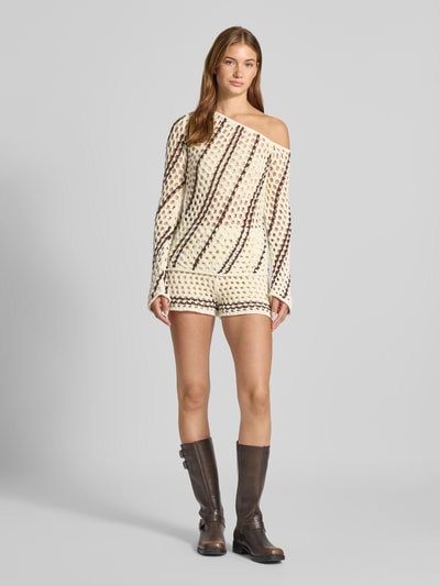 LeGer by Lena Gercke Shorts mit Lochstickerei Modell 'Laren' Offwhite 1