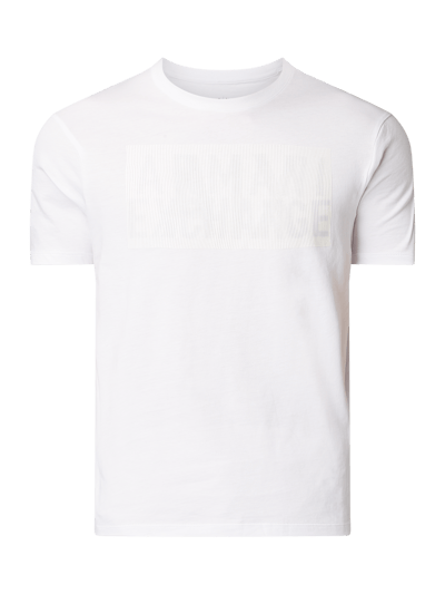 ARMANI EXCHANGE Regular Fit T-Shirt mit gummiertem Logo-Print 