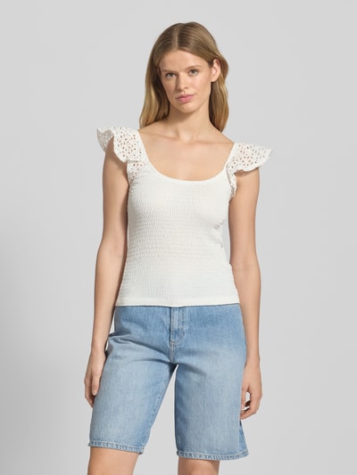 Only Slim Fit Top aus reiner Baumwolle Modell 'GWEN LIFE' Offwhite 4