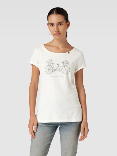 Ragwear T-shirt met motiefprint Offwhite - 4