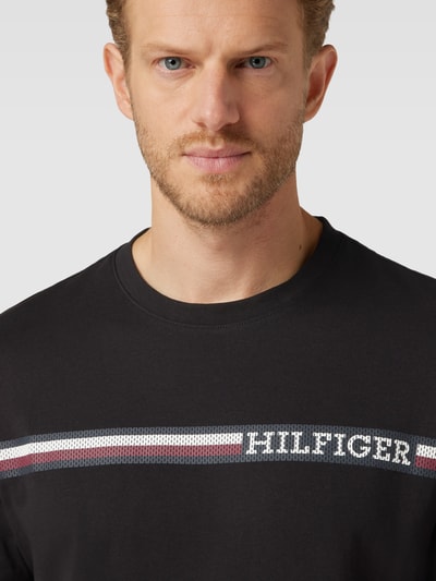 Tommy Hilfiger T-Shirt mit Label-Print Black 3