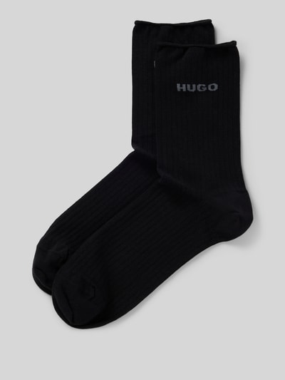 HUGO Socken mit Label-Detail im 2er-Pack Black 1