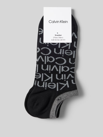 CK Calvin Klein Sokken met labelprint in een set van 2 paar Zwart - 3