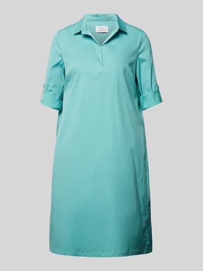 ROBE LÉGÈRE Knielanges Hemdblusenkleid in unifarbenem Design Mint 2