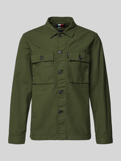Tommy Hilfiger  Regular Fit Hemdjacke aus reiner Baumwolle Khaki 2
