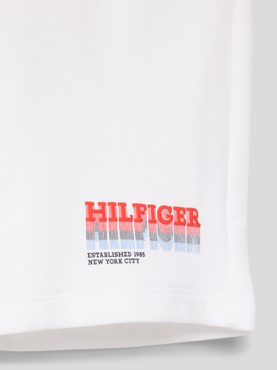 Tommy Hilfiger Teens Bermudas mit Label-Print Weiss 2