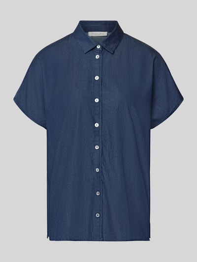 Produktfoto, Relaxed Fit Bluse aus Lyocell-Baumwoll-Mix van Christian Berg Woman in denimlook met overhemdkraag en knoopsluiting, ruglengte maat 36 65 cm