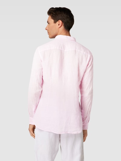 Zeybra Linnen vrijetijdsoverhemd, model 'Camicia' Roze - 5