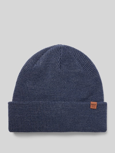 Barts Czapka beanie z detalem z logo Granatowy 1