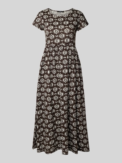 Weekend Max Mara A-Linien Midikleid aus reiner Baumwolle Modell 'GEROG' Dunkelbraun 2