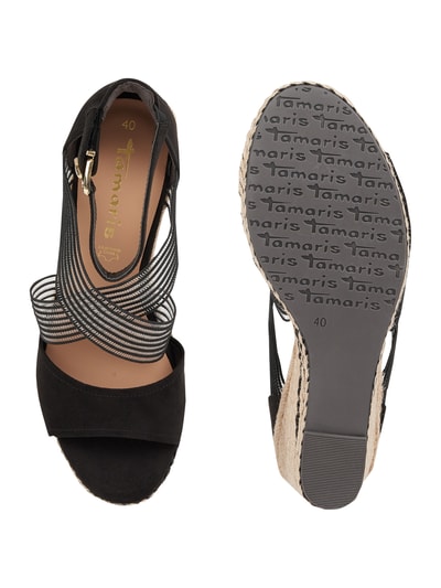 Tamaris Wedges in Veloursleder-Optik  Schwarz 4
