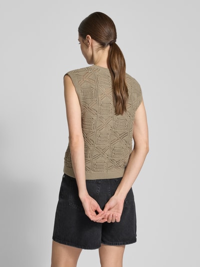 Jake*s Casual Top z dzianiny o kroju regular fit z okrągłym dekoltem Limonkowy 5