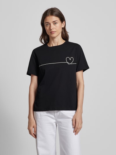 Vila T-shirt z okrągłym dekoltem model ‘COLBA’ Czarny 4